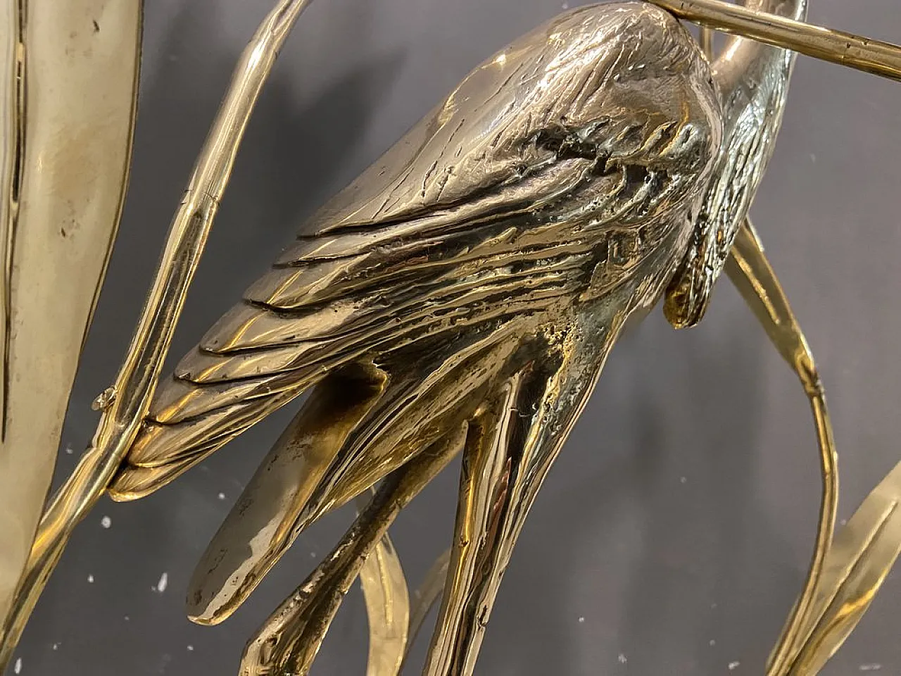 Large brass floor lamp by Cittone Oggi 9