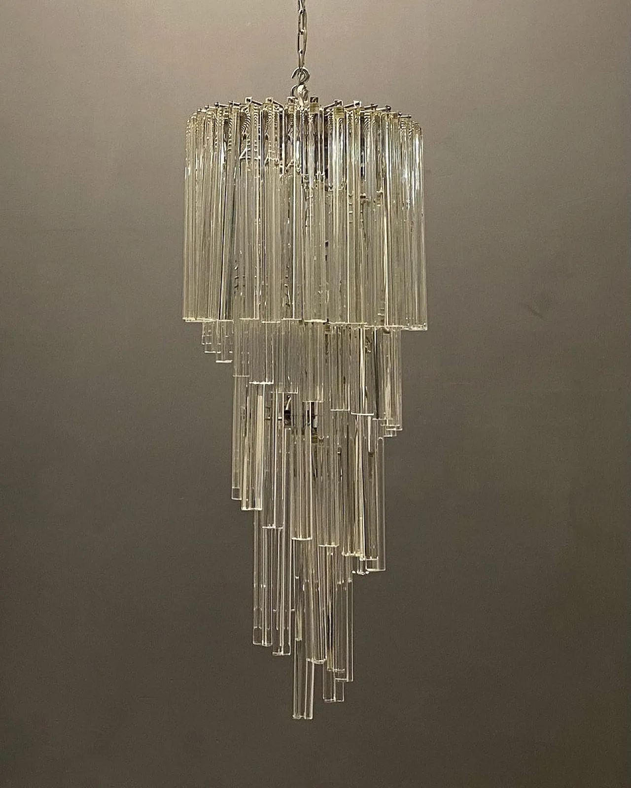 Large spiral chandelier in Murano glass, Italy 3