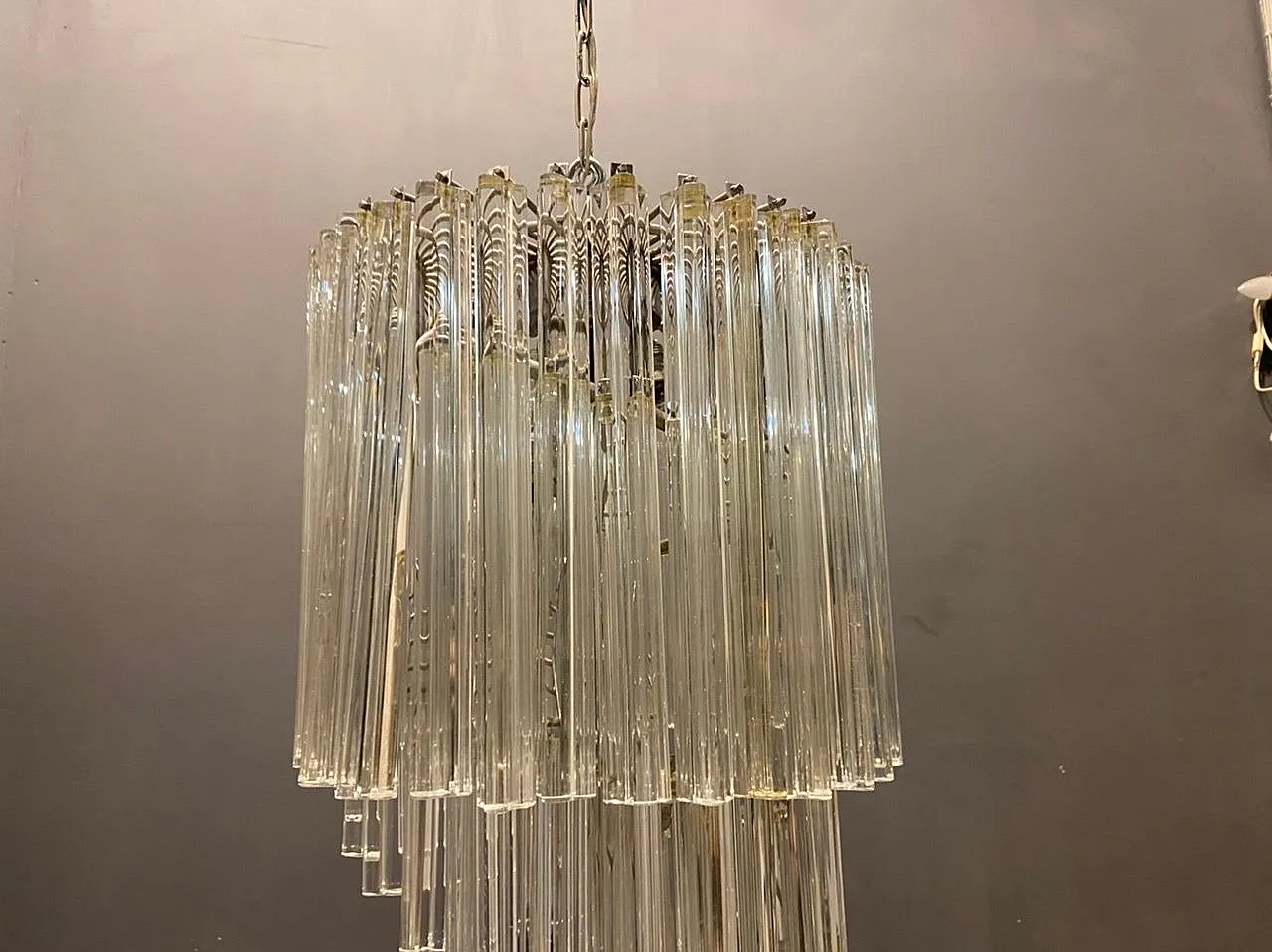 Large spiral chandelier in Murano glass, Italy 6