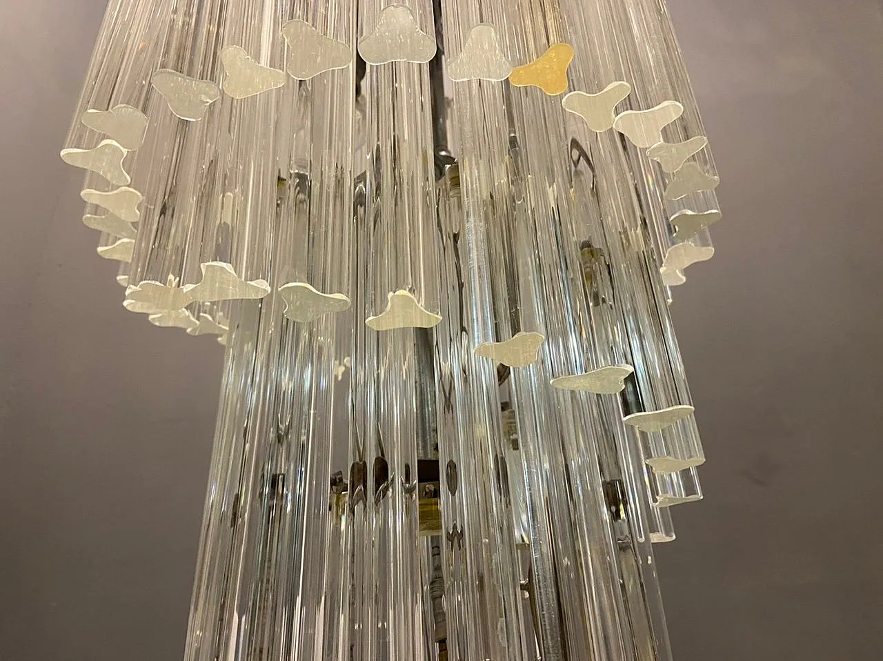 Large spiral chandelier in Murano glass, Italy 8