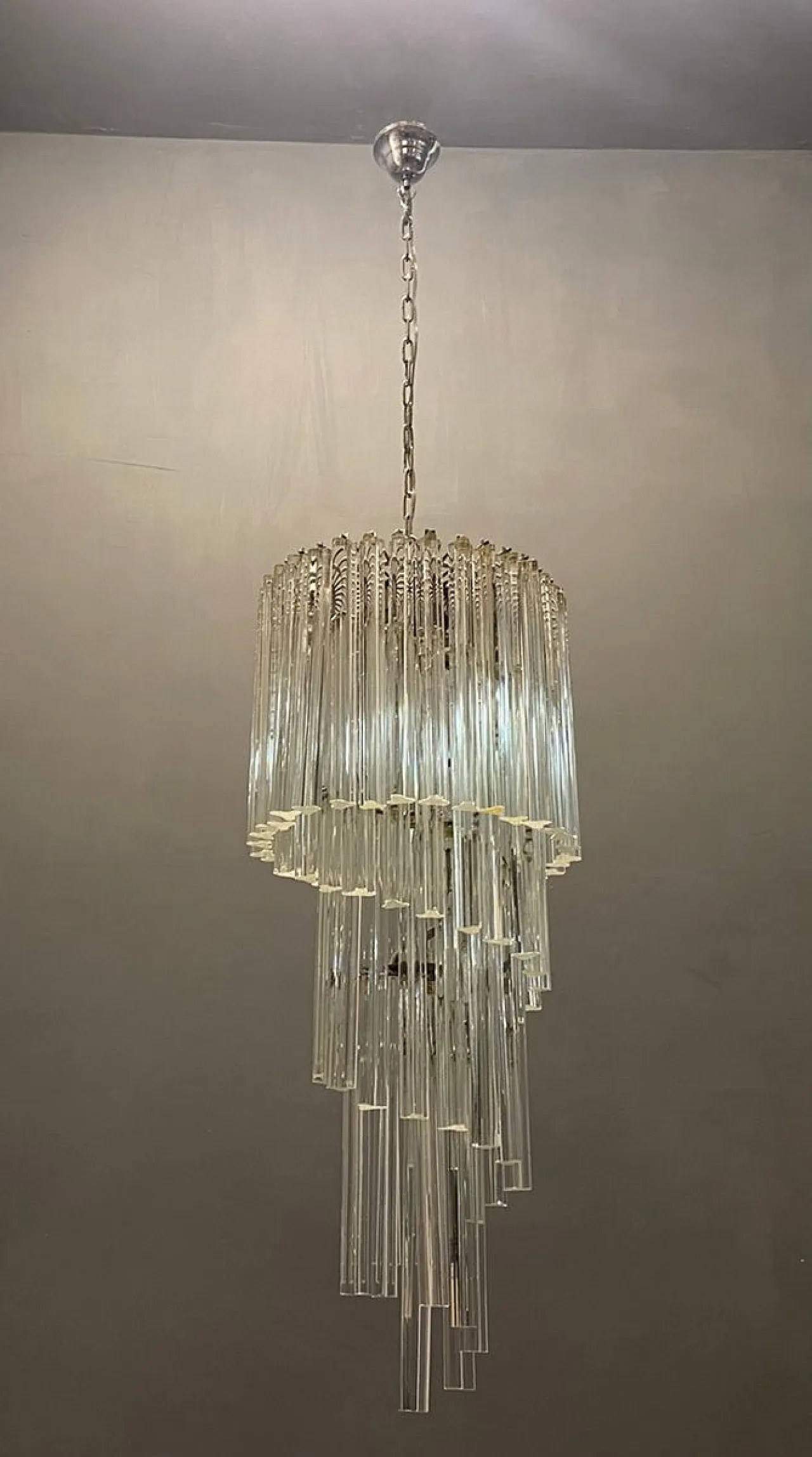 Large spiral chandelier in Murano glass, Italy 9