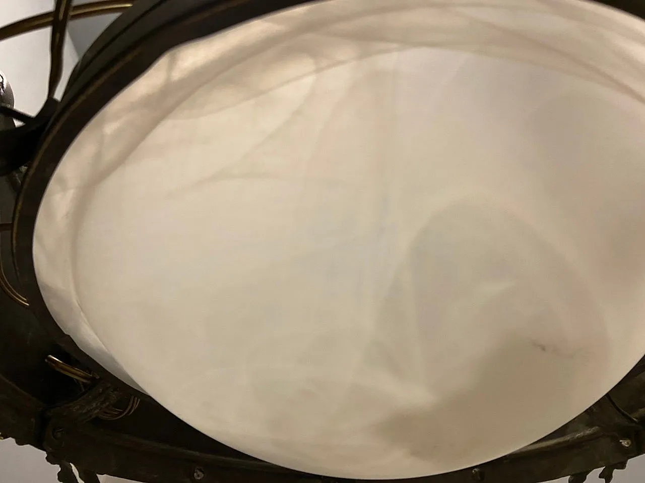 Antique Liberty bronze chandelier, Italy, 1940s 3