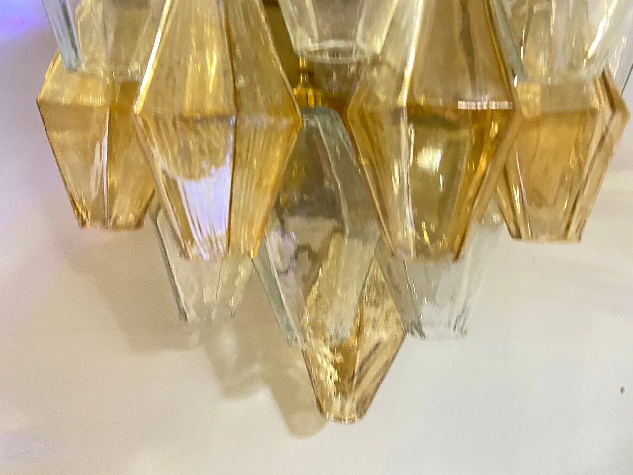 Pair of Polygonal Murano glass sconces, Italy, 90s 7