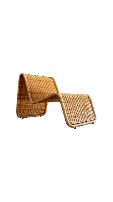 Sedia da salotto in rattan mod. Ikea Hestra, 1982