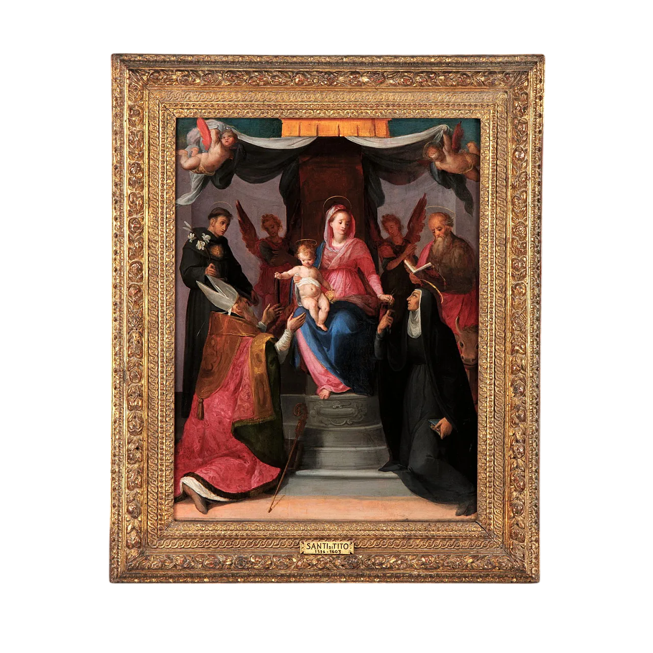 Madonna Enthroned with Child between Angels and Saints, 16th century 2