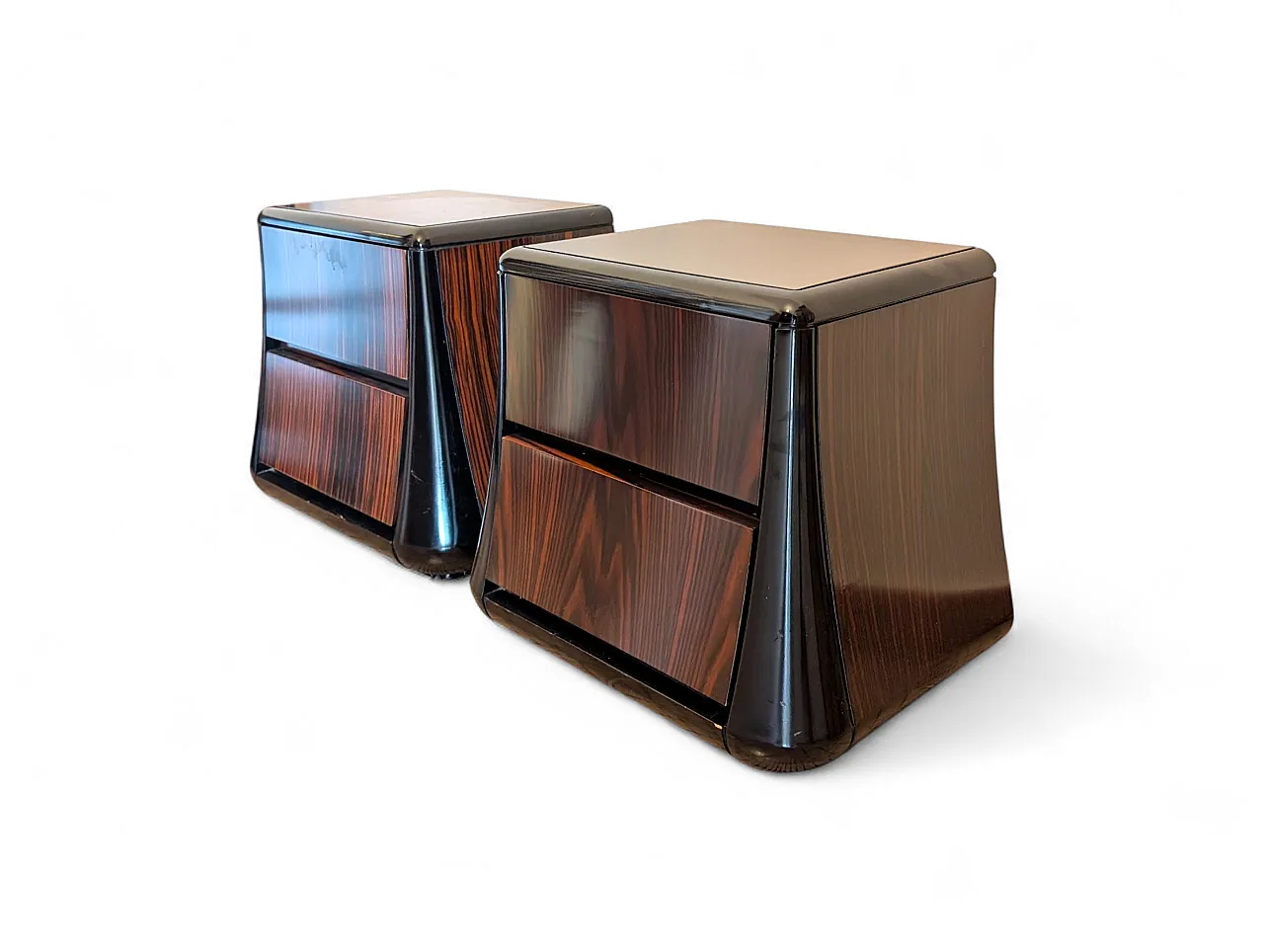 Pair of bedside tables by Luciano Frigerio, Italy 1970s 9
