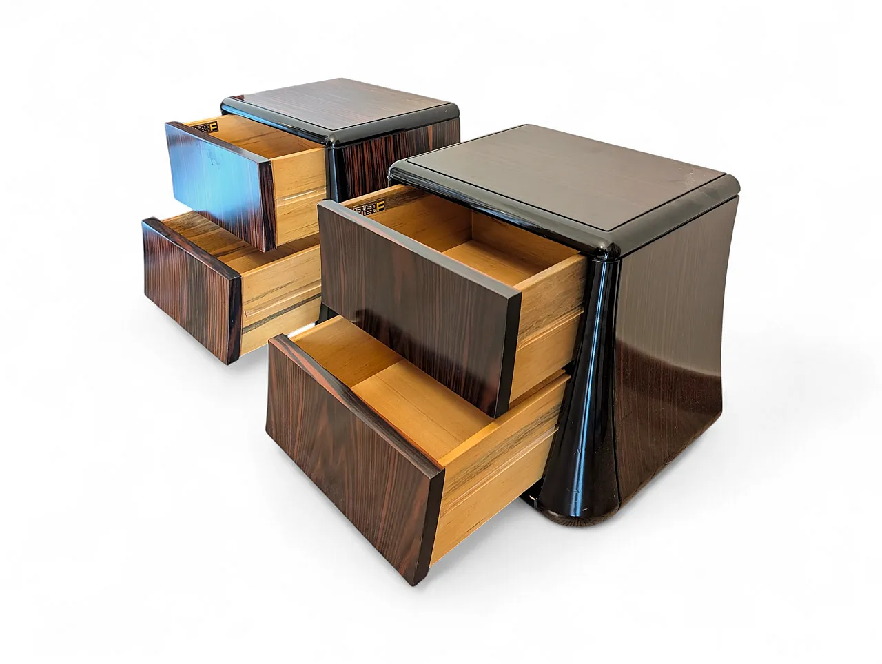 Pair of bedside tables by Luciano Frigerio, Italy 1970s 11