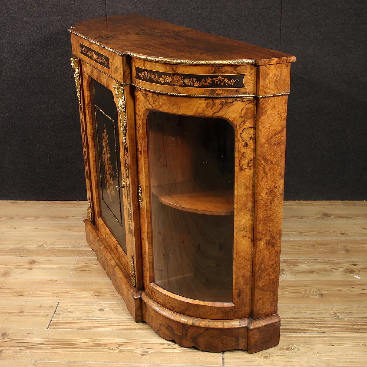 Credenza inglese intarsiata, '900 4