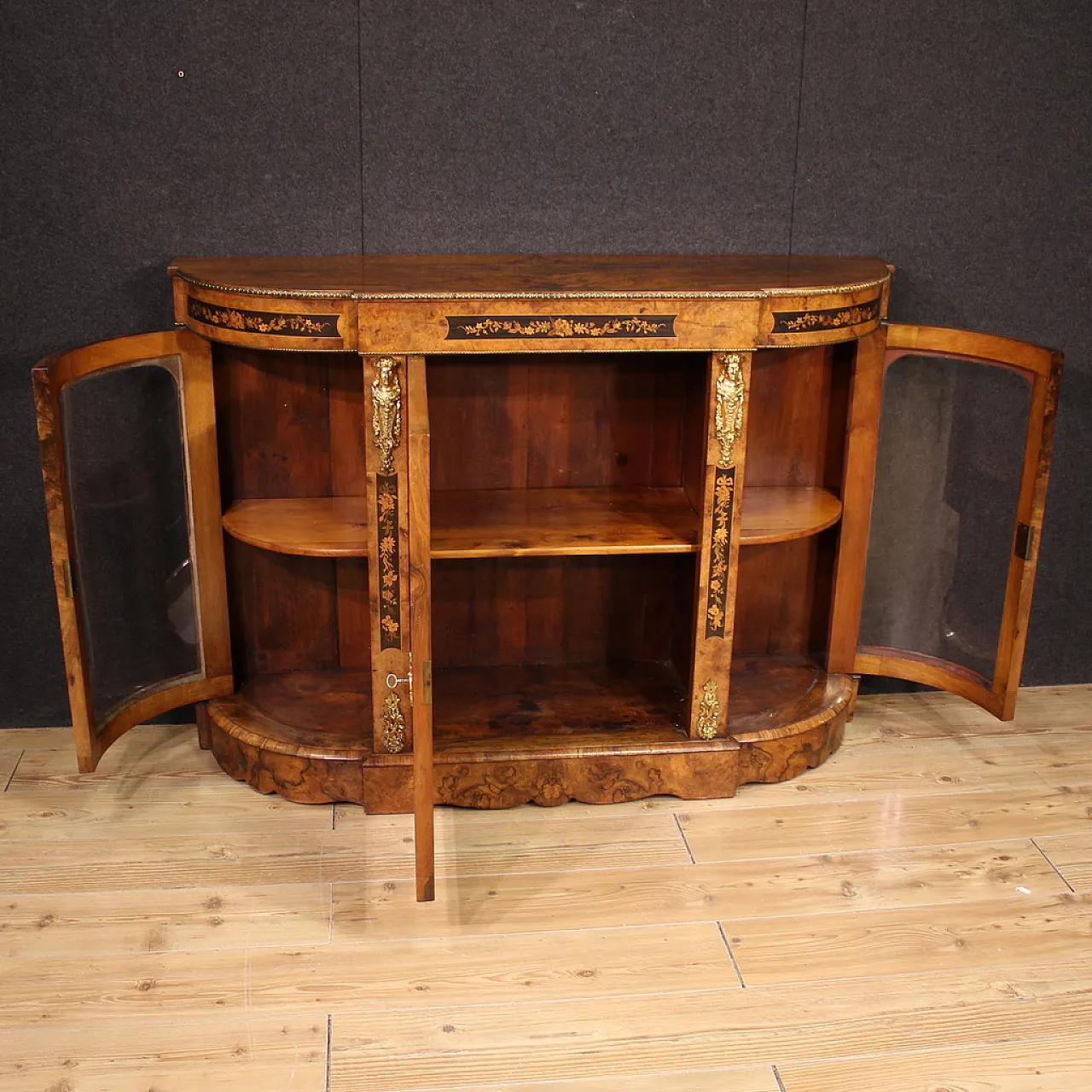 Credenza inglese intarsiata, '900 6