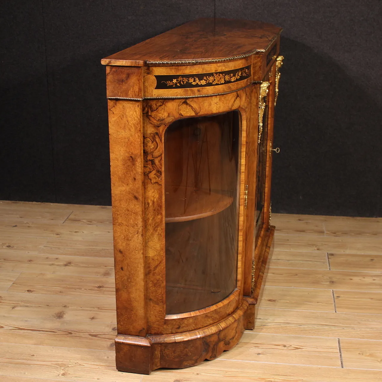 Credenza inglese intarsiata, '900 10