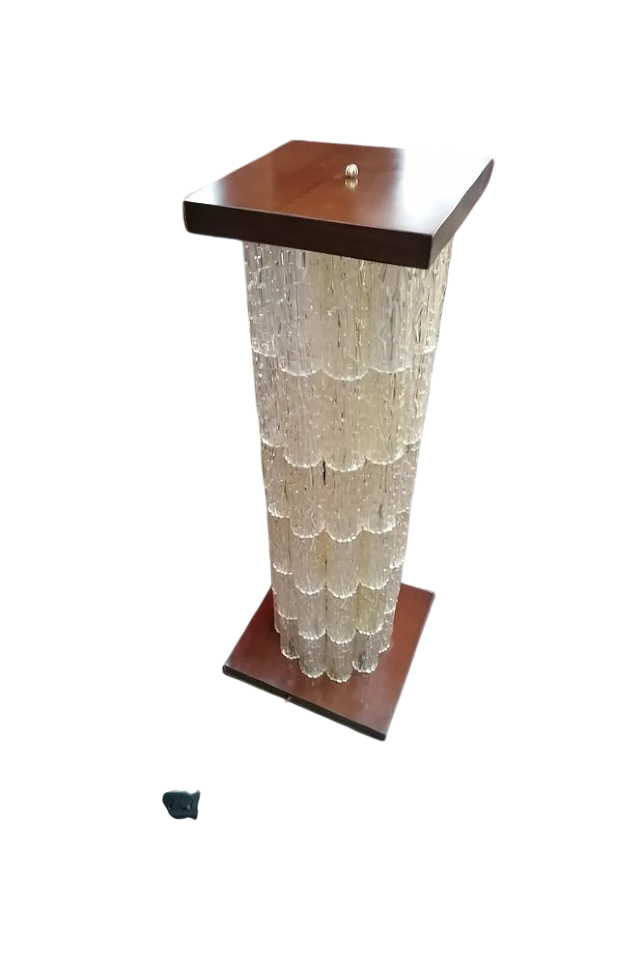 Acrylic Glass Floor Lamp with Faceted Tubular Double Lighting, 1960s 9