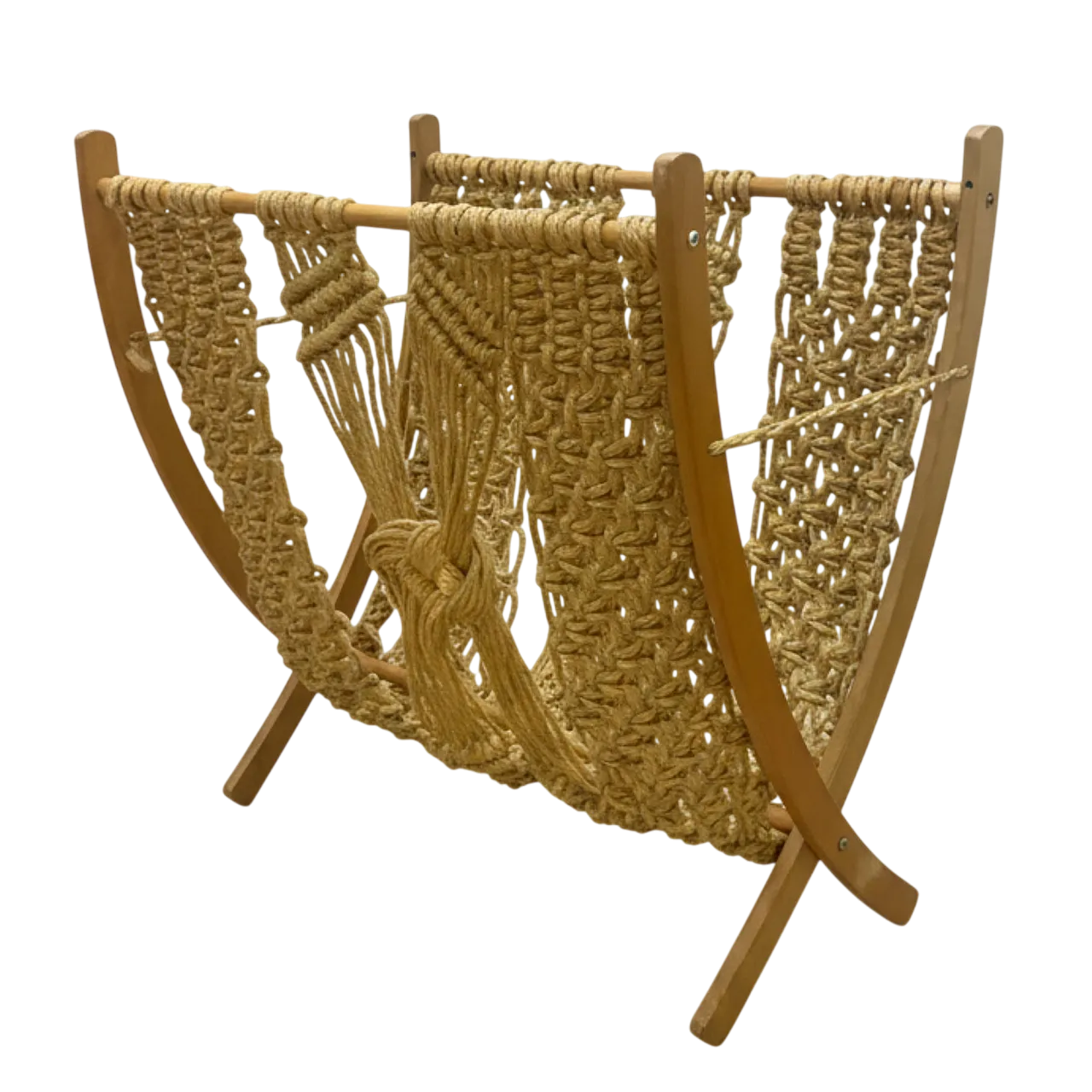 Portariviste Mid-Century in macramè di ÚLUV, anni '60 7