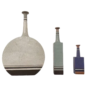 3 vasi decorativi terracotta nello stile di Bruno Gambone,  70s