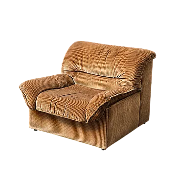 Doimo Salotti armchair bed in brown velvet, 1970s