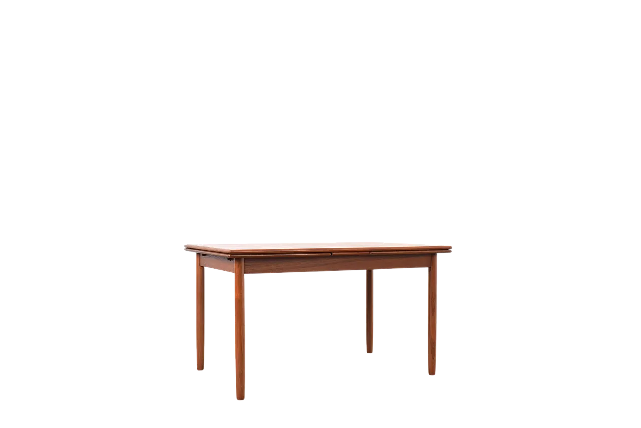 Mid-Century Danish Teak Extendable Dining Table, 1960s 17