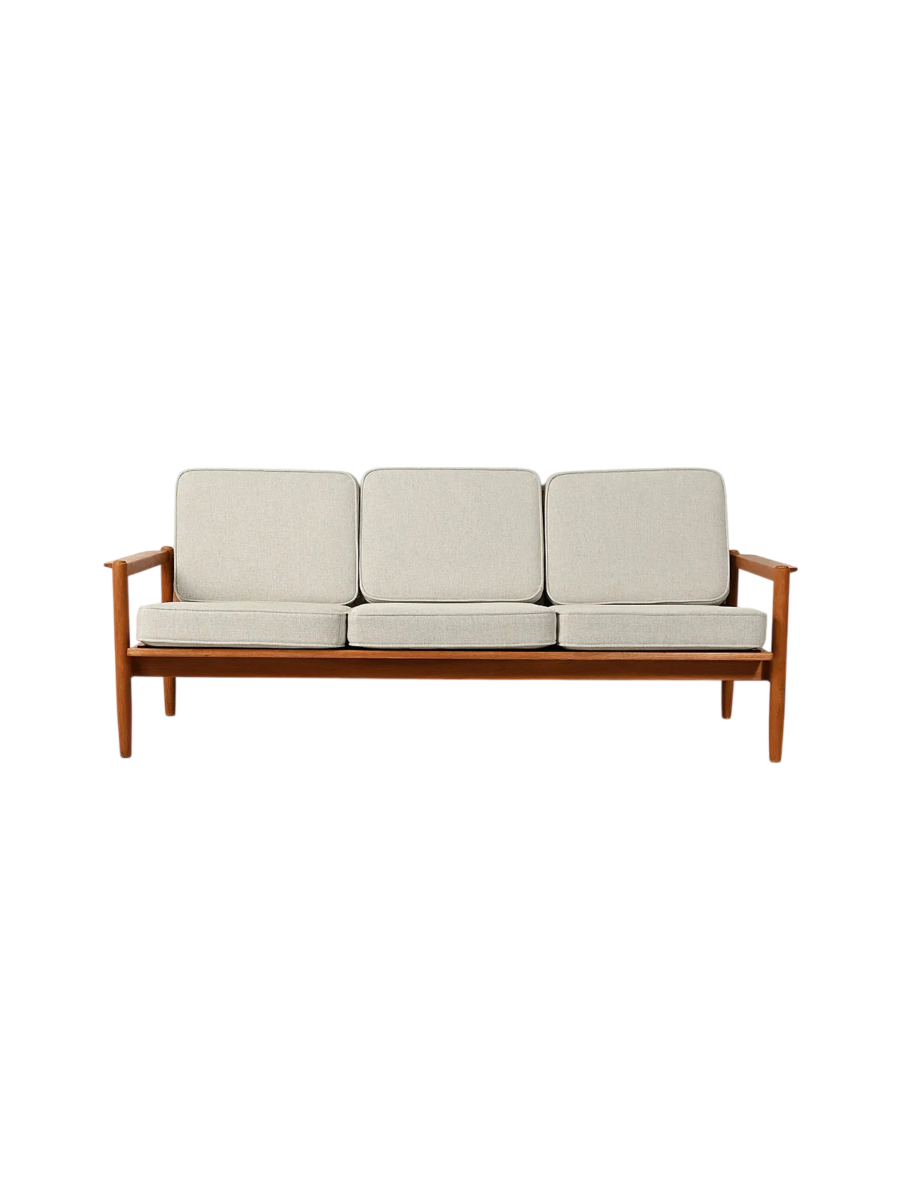 Scandinavian sofa in solid oak from the 1950s/60s 9