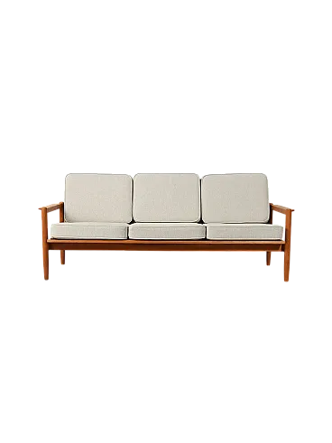 Scandinavian sofa in solid oak from the 1950s/60s