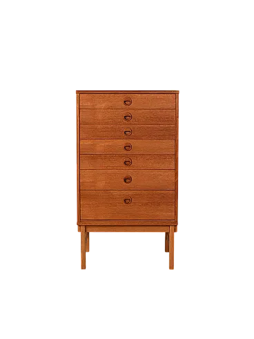 Scandinavian teak chest of drawers with six drawers, 1960s