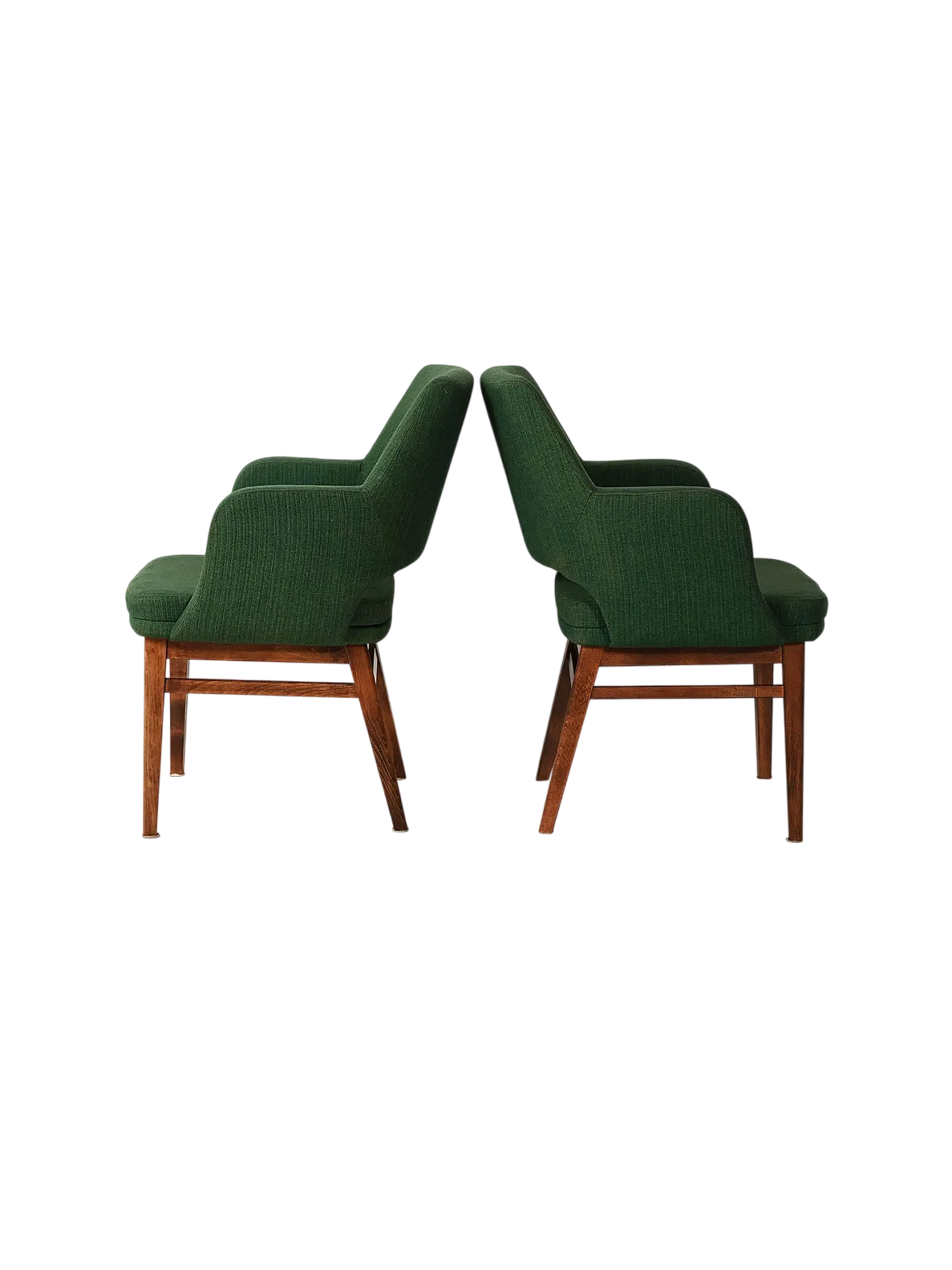 Pair of green Oslosund armchairs by Kinnarps, 1950s 10