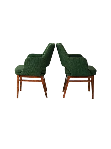 Pair of green Oslosund armchairs by Kinnarps, 1950s