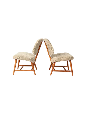 Pair of Te-Ve armchairs by Alf Svensson, 1950s