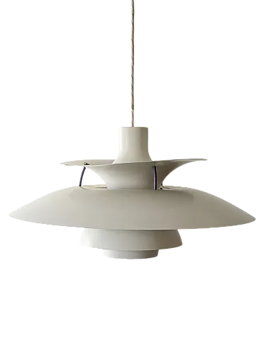 Lampadario PH 5 bianco di Poul Henningsen