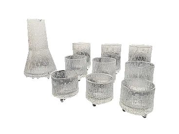 Iittala glasses and jug designed by Tapio Wirkkala, 70s