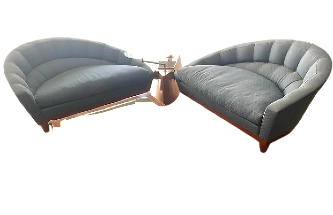 Pair of Aladino sofas by Massimo Scolari for Giorgetti, 90s 1