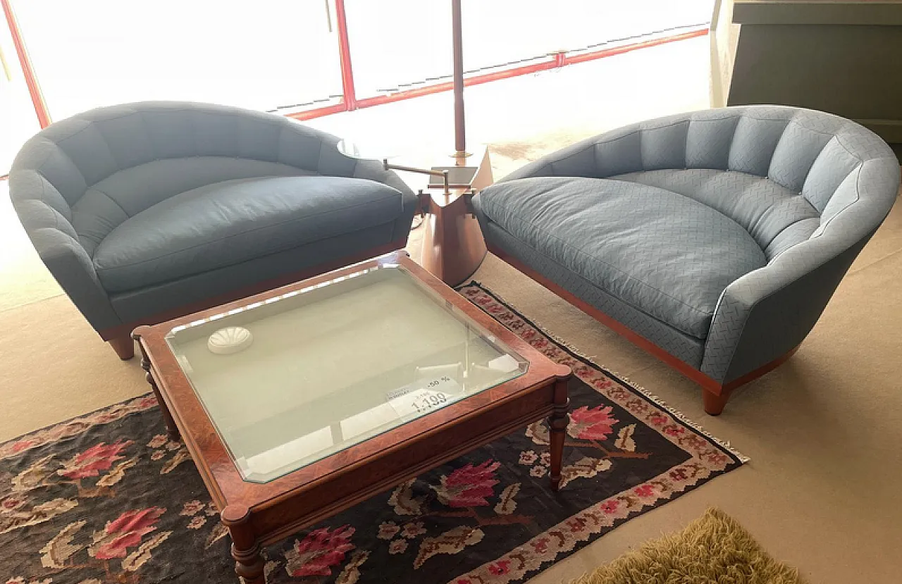 Pair of Aladino sofas by Massimo Scolari for Giorgetti, 90s 2