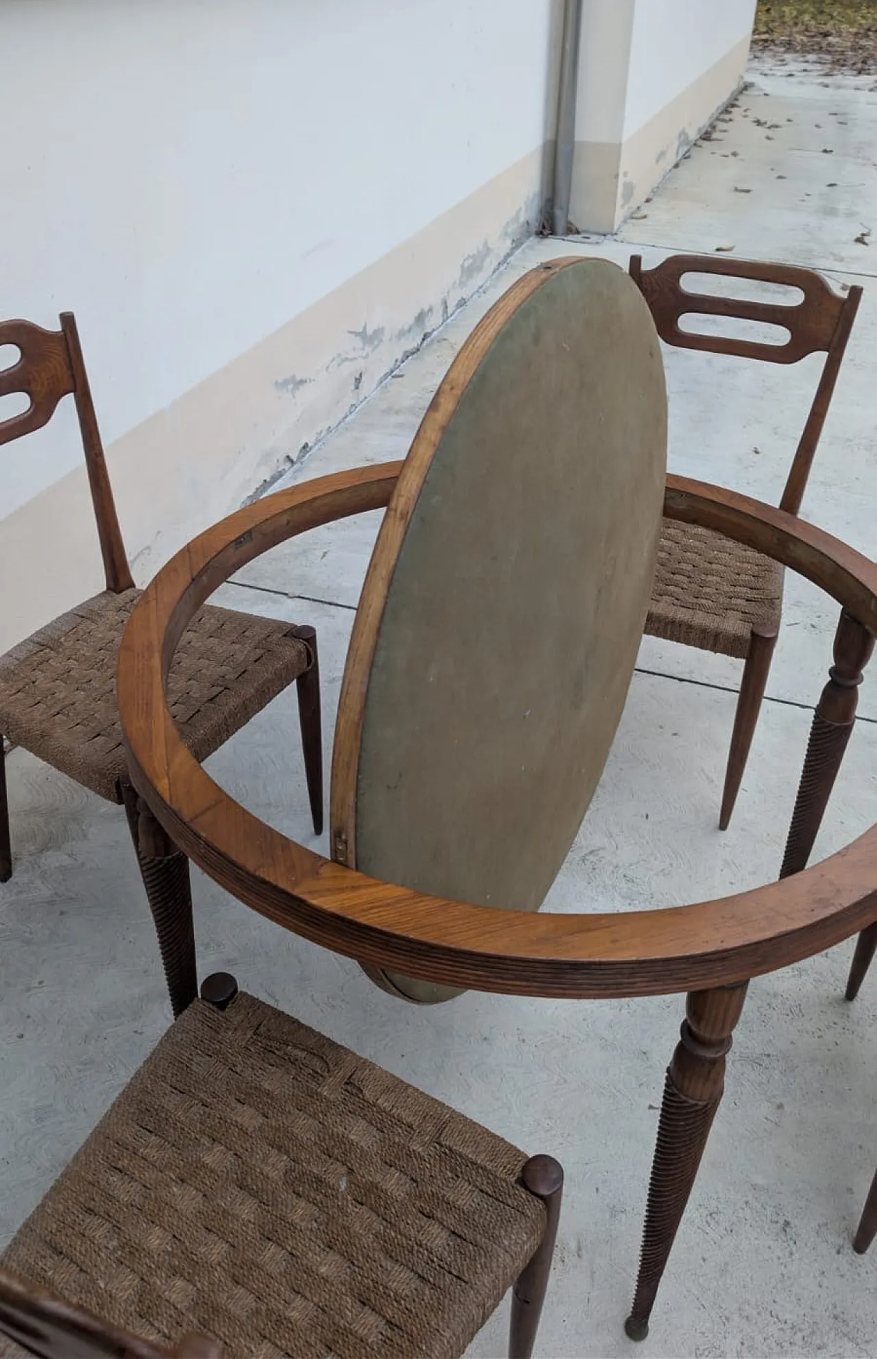 Italian Rationalist Table and 4 Chairs, 30s 9