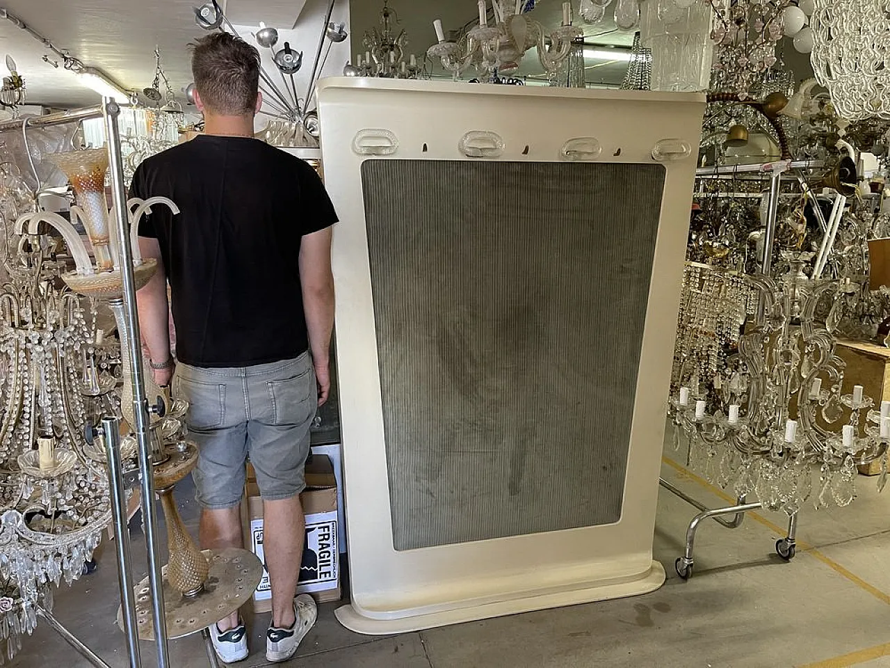 Large Art Deco wooden coat hanger by Pier Colli Luigi, 1940s 2