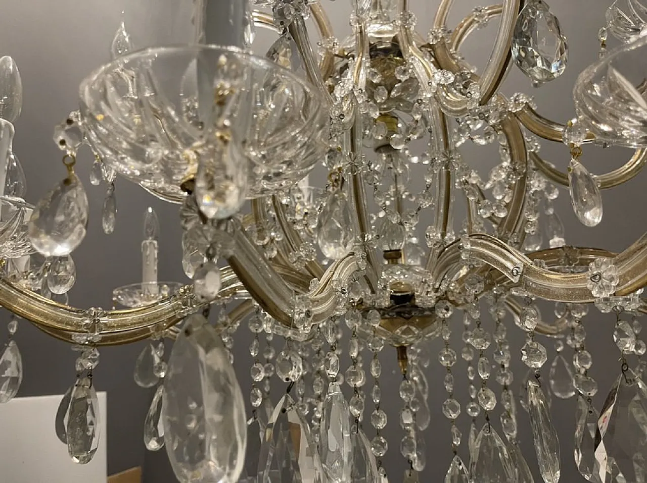 Large crystal chandelier, Italy 7