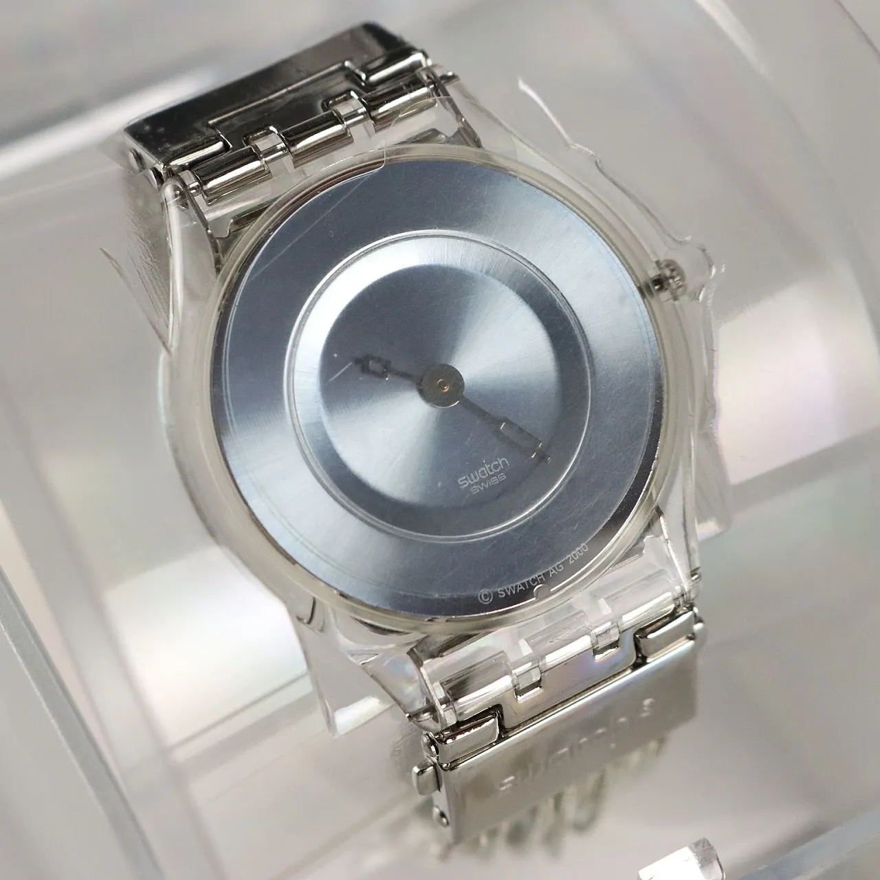 Coppia di orologi Swatch Skin Silver Meshstream, anni 2000 3