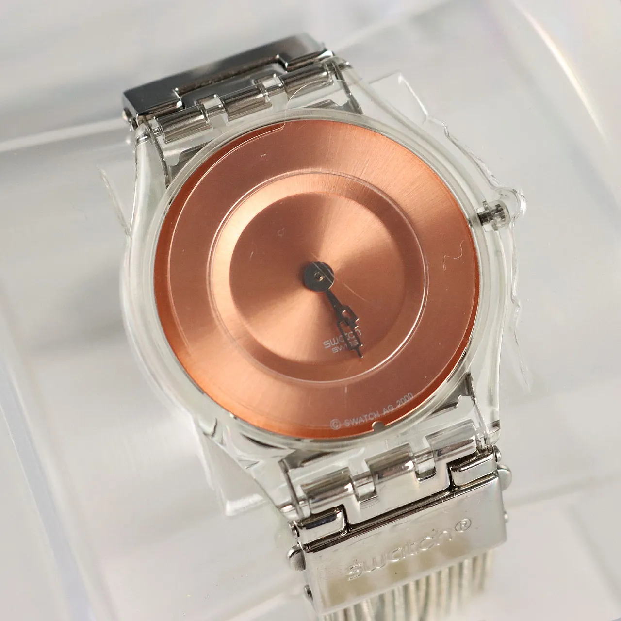 Coppia di orologi Swatch Skin Silver Meshstream, anni 2000 4