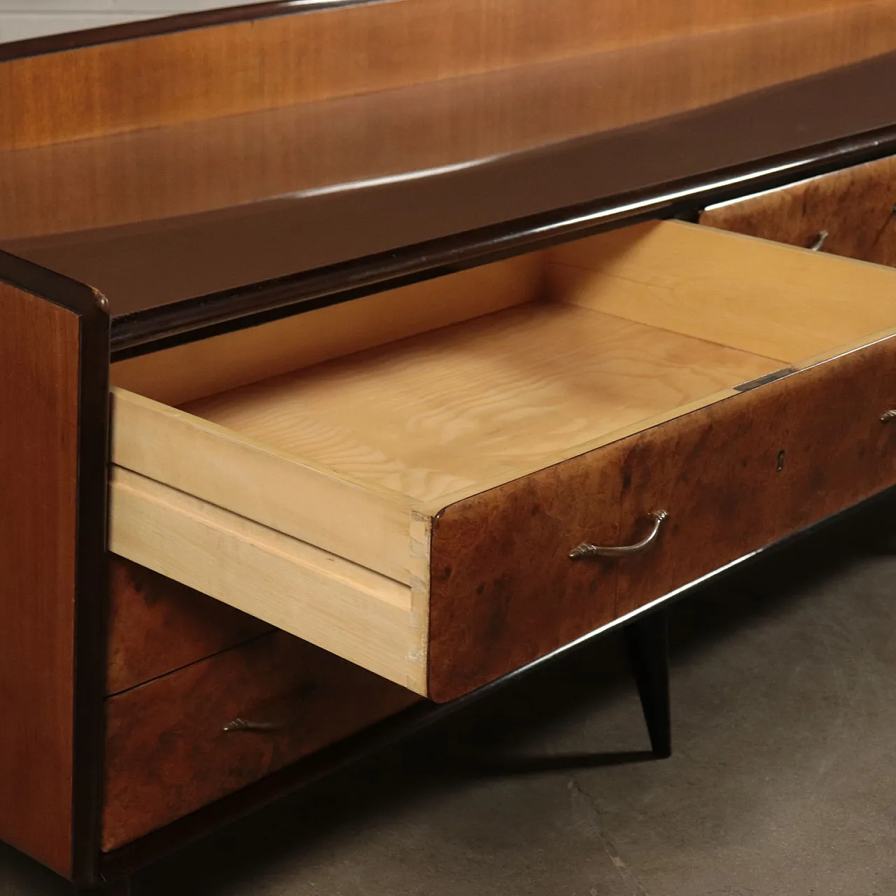 Dresser with glass top, 1950s 7