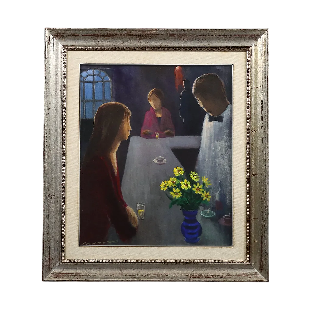 Dipinto olio su tela con cornice, '900 11