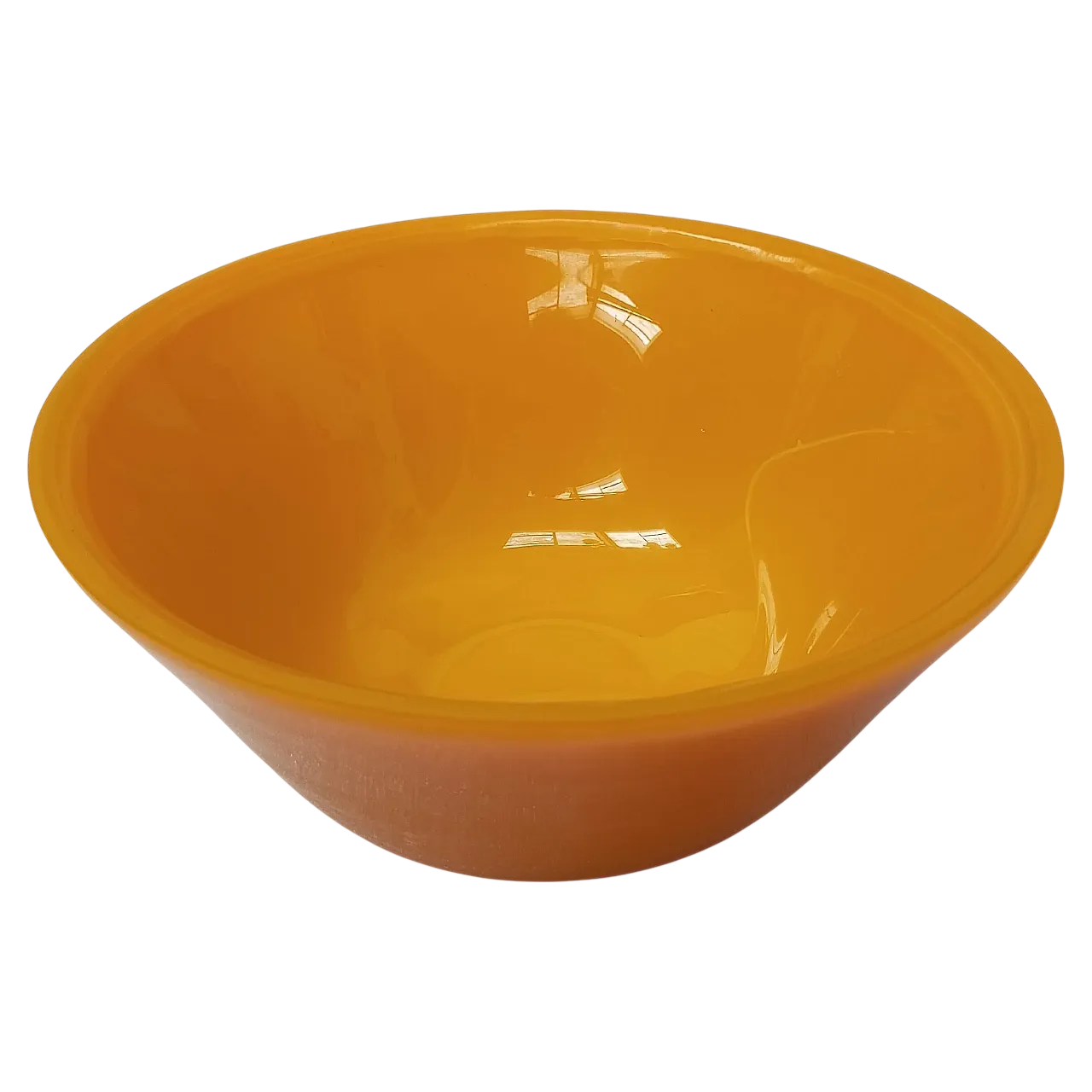 Glass bowl, yellow ocher colour, China, 19th century 12