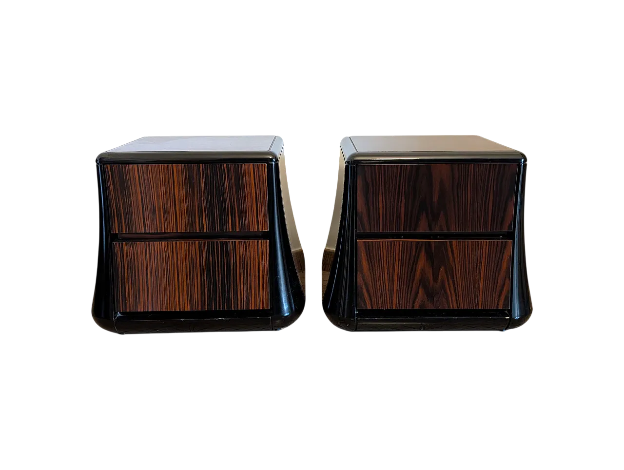 Pair of bedside tables by Luciano Frigerio, Italy 1970s 12