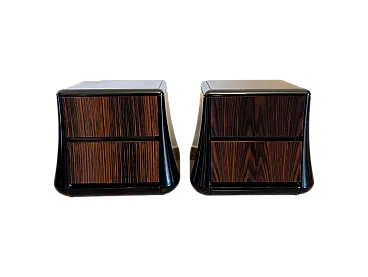 Coppia comodini disegnati da Luciano Frigerio, Italia anni '70