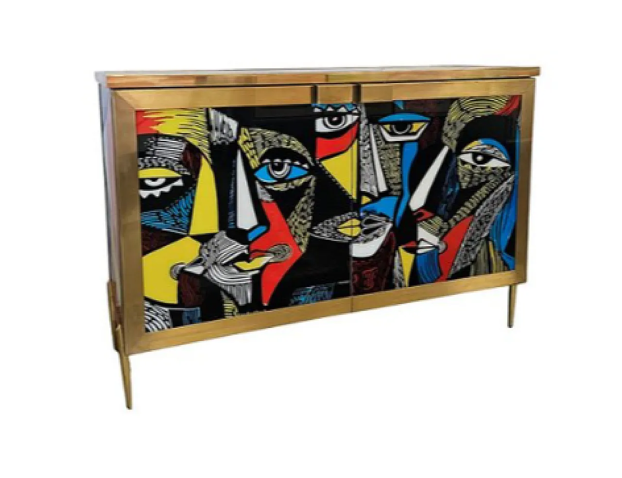 Two-door glass sideboard, 20th century 2