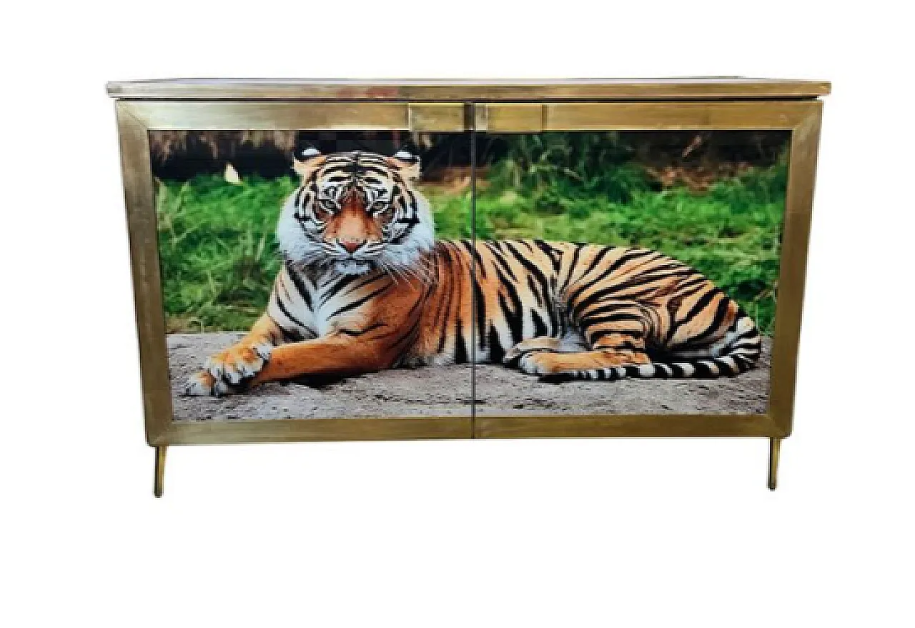 2-door glass sideboard, late 20th century 1