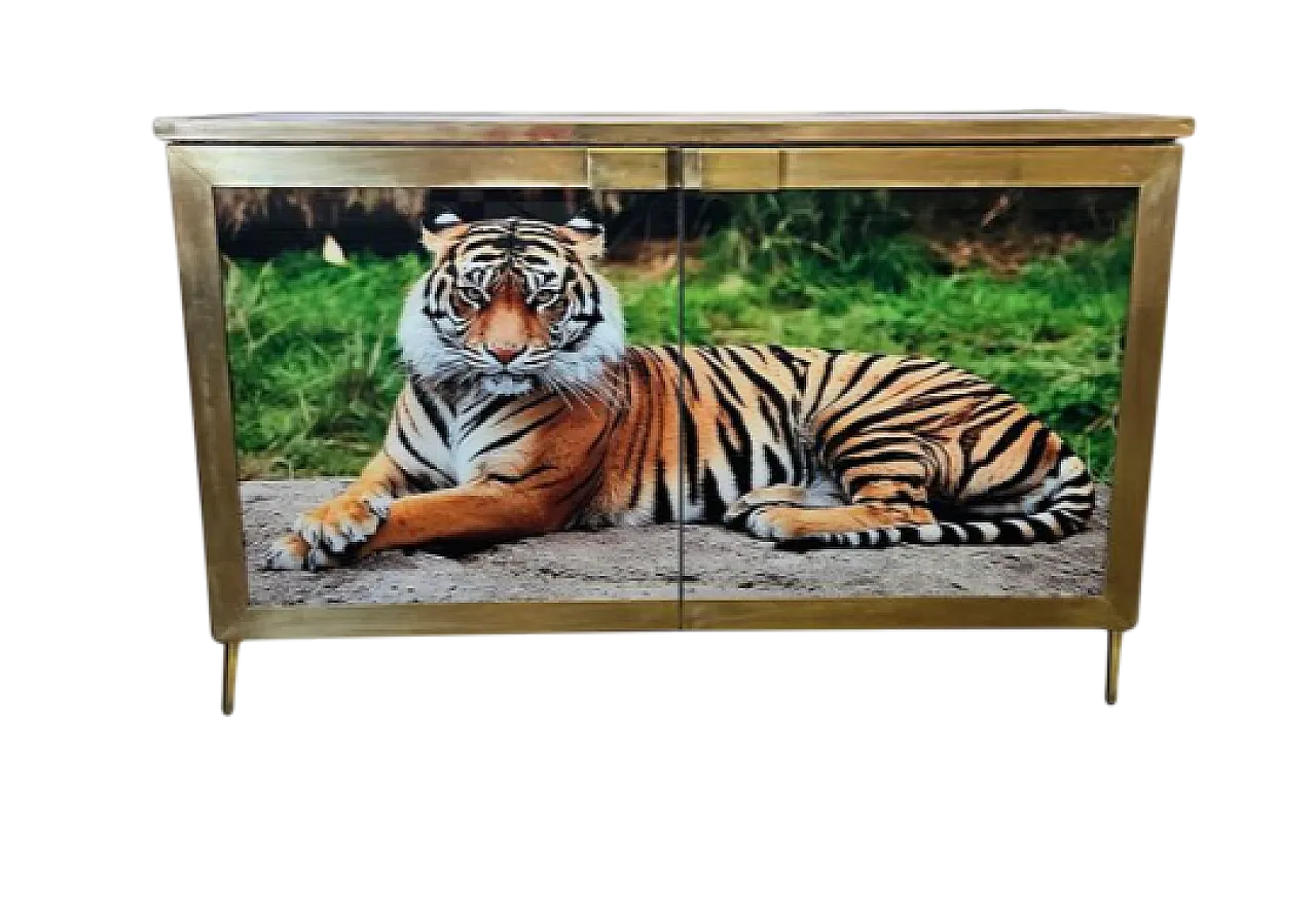2-door glass sideboard, late 20th century 7