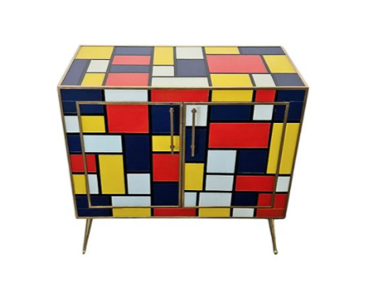 Mondrian-style Murano glass sideboard, late 20th century 4