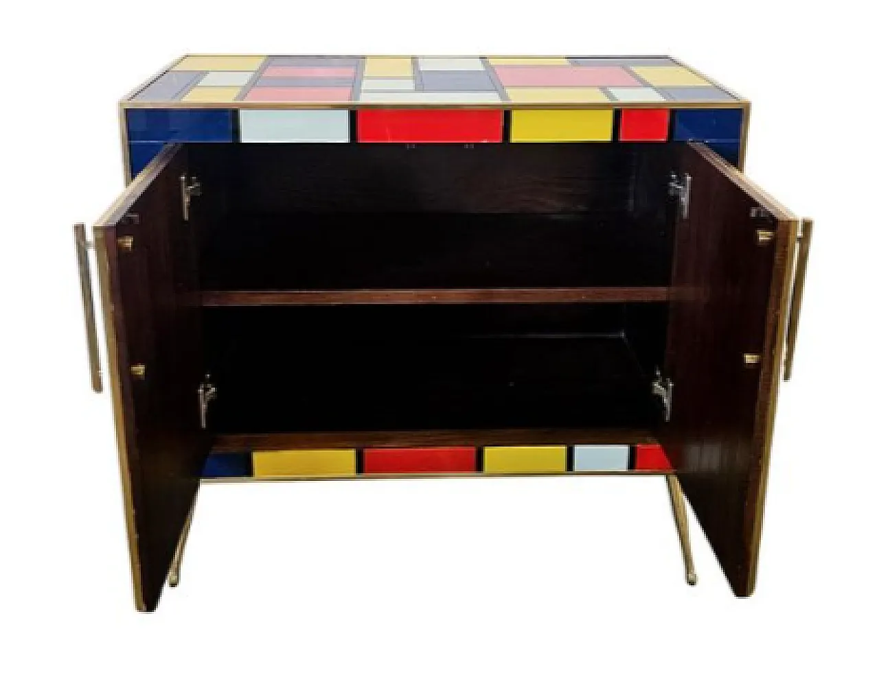 Mondrian-style Murano glass sideboard, late 20th century 7