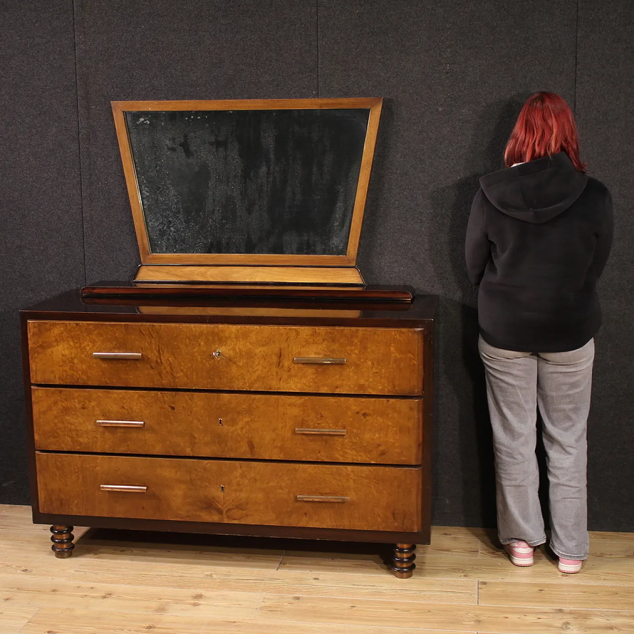 Italian chest of drawers with mirror from the 1960s 3