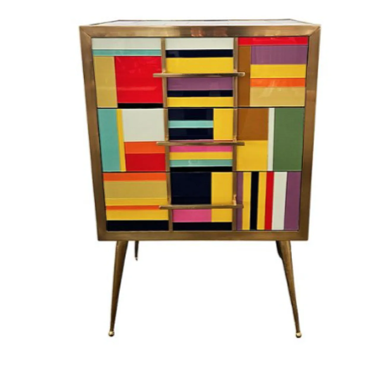 Stained glass little chest of dawers, late 20th century 1