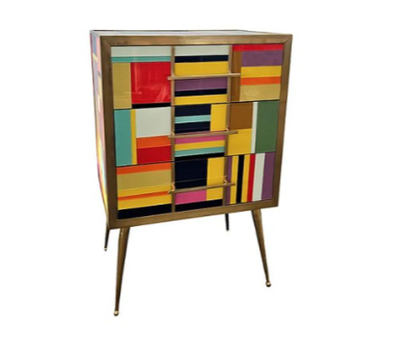 Stained glass little chest of dawers, late 20th century 2