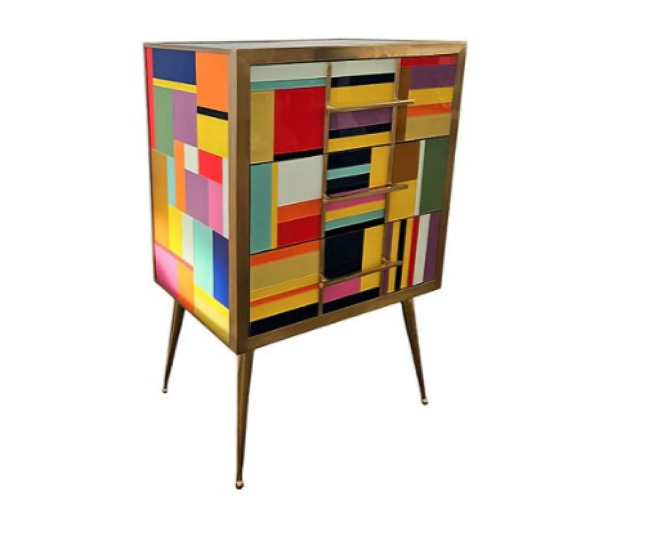 Stained glass little chest of dawers, late 20th century 3