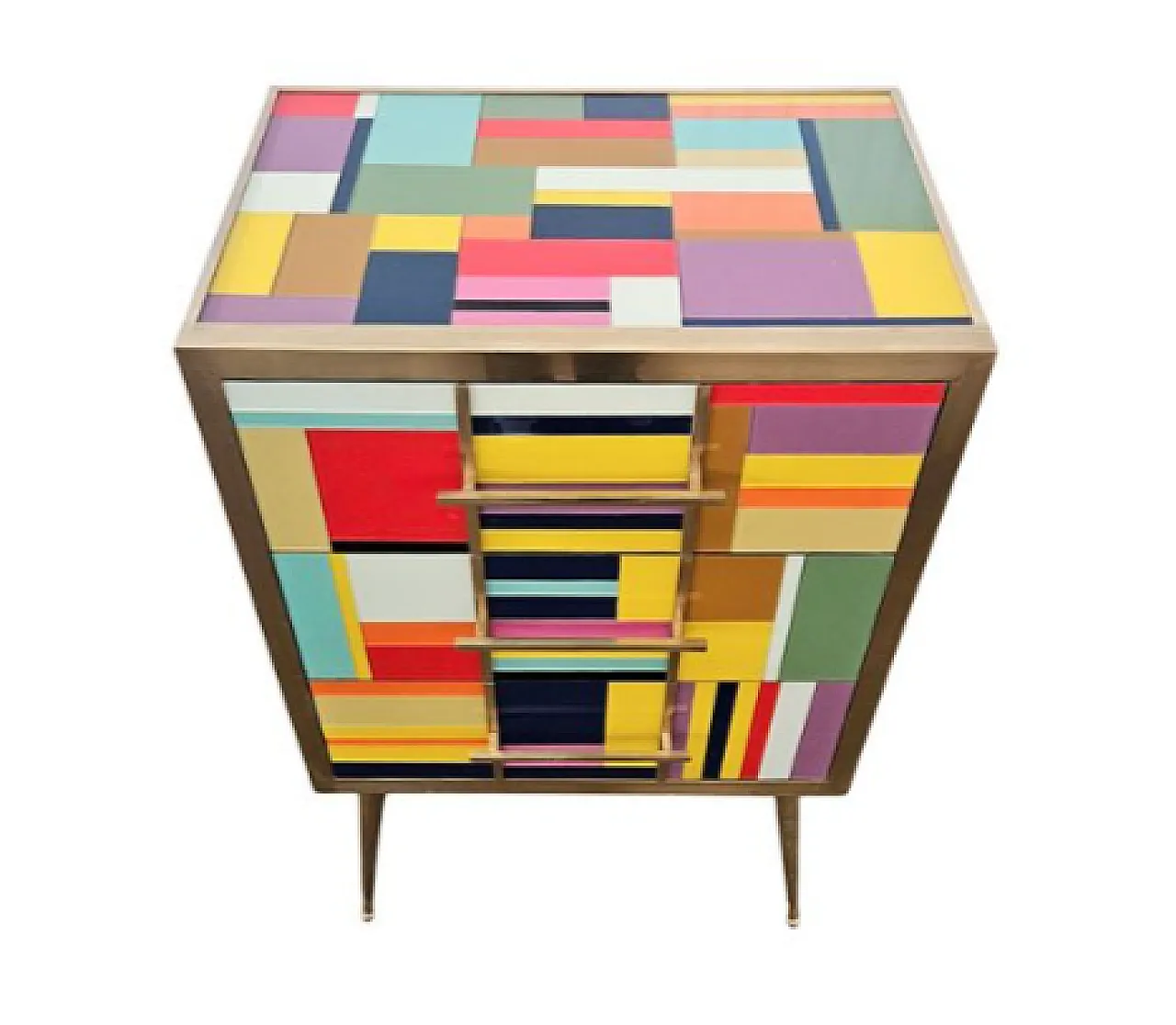 Stained glass little chest of dawers, late 20th century 5