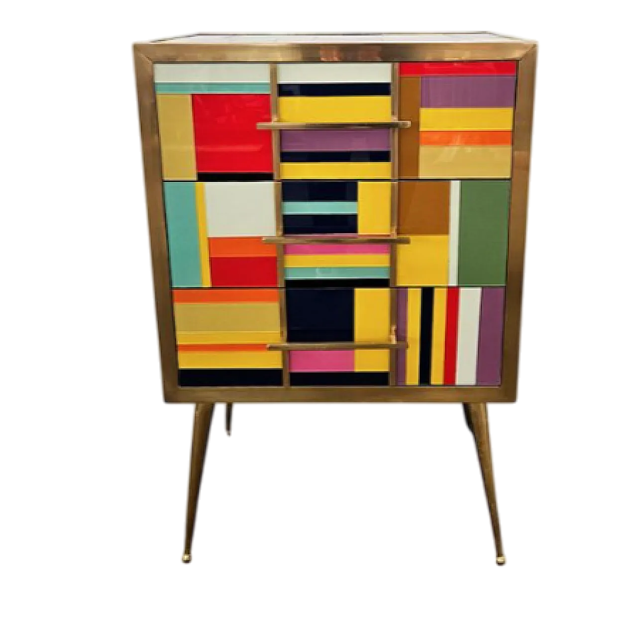 Stained glass little chest of dawers, late 20th century 7